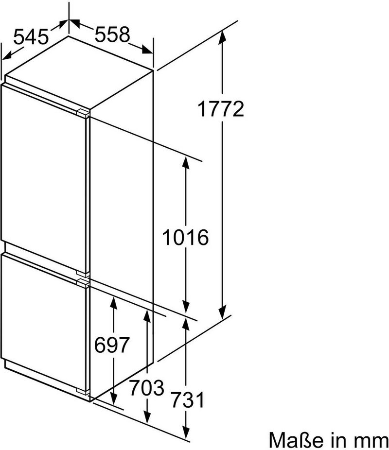 SIEMENS Einbaukühlgefrierkombination iQ500 KI86NADF0 1772 cm hoch 558 cm breit