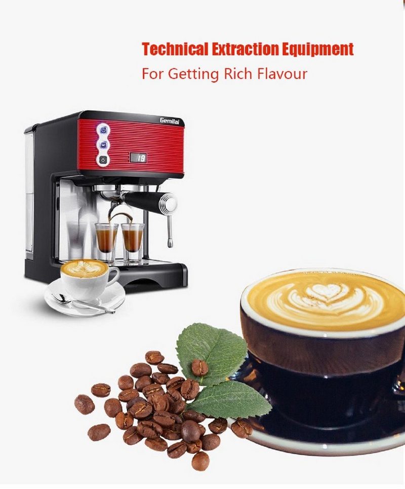 YOSHAN Espressomaschine Semi automatische Espresso Machine 3601 GM Korbfilter Durchmesser 58mm