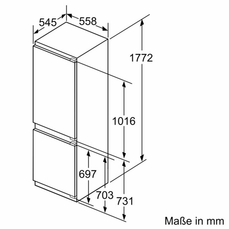 SIEMENS Kühl-/Gefrierkombination KG36NVIEC 186 cm hoch 60 cm breit Antifingerprint bottleRack easyAccess