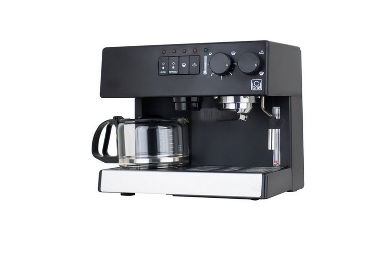 BRIEL Siebträger-/Filterkaffeemaschine DUO-Kaffeecenter ED132A Papierfilter 1x4 Aqua-Stop System mit Anti-Drip 20 bar Pumpe DUO System für Filterkaffee und Espresso BRITA Wasserfilter