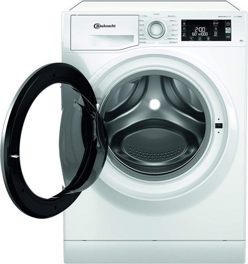 BAUKNECHT Waschmaschine Elite WM Elite 816 C 800 kg 1600 U/min Active Care Color+ / Flecken 40° / Steam Hygiene mit Antivirus / Steam Refresh / Stop&Add Nachlegefunktion / Mengenautomatik / Frontlader / Kindersicherung / Mehrfachwasserschutz / Kurz 30