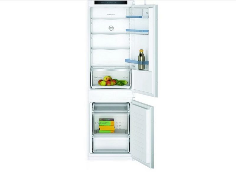 BOSCH Einbaukühlgefrierkombination KIV86VSE0 177.2 cm hoch 54.1 cm breit VitaFresh LowFrost BigBox Plus Superfrost-Taste LED Beleuchtung