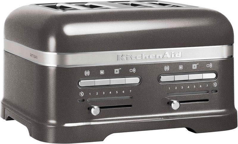 KitchenAid Toaster Artisan 5KMT4205EMS 4 kurze Schlitze für 4 Scheiben 2500 W