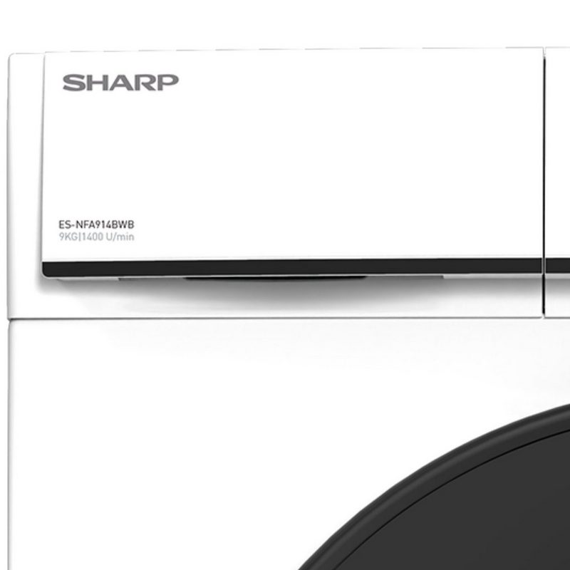 Sharp Waschmaschine weiss ES-NFA914BWB-DE 900 kg 1400 U/min AllergySmart AquaStop WaveCabinet Kindersicherung Überlaufschutz 15 Programme