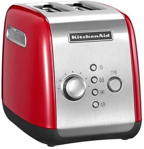 KitchenAid Toaster 5KMT221EER 2 kurze Schlitze für 2 Scheiben 1100 W mit Brötchenaufsatz und Sandwichzange