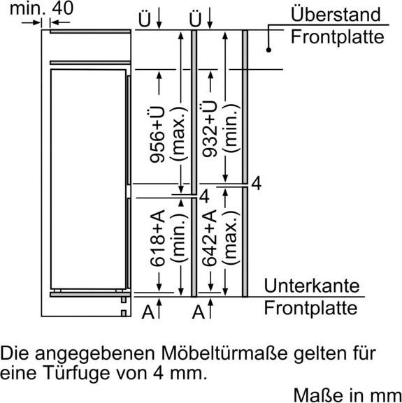 SIEMENS Einbaukühlgefrierkombination iQ500 KI77SADD0 1578 cm hoch 558 cm breit