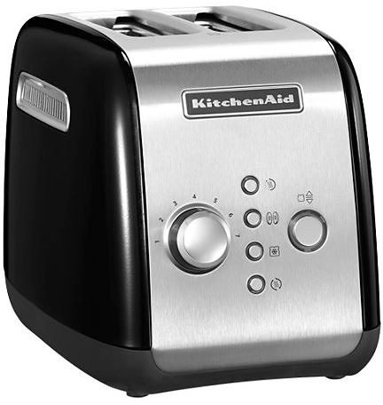 KitchenAid Toaster 5KMT221EOB 2 kurze Schlitze für 2 Scheiben 1100 W mit Brötchenaufsatz und Sandwichzange