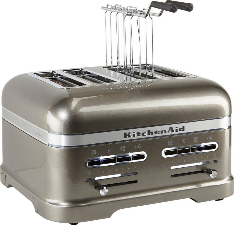 KitchenAid Toaster Artisan 5KMT4205EMS 4 kurze Schlitze für 4 Scheiben 2500 W