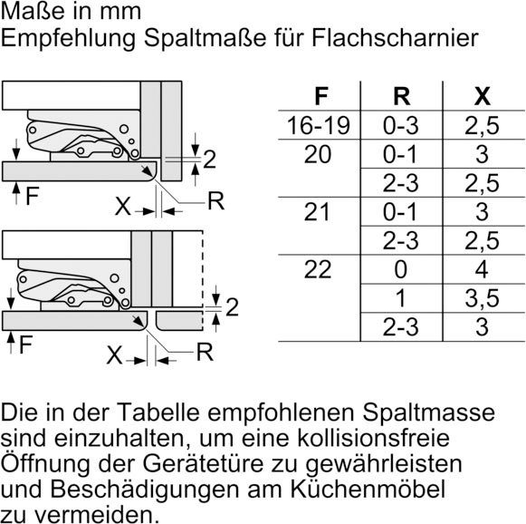 BOSCH Einbaukühlgefrierkombination 6 KIN86AFF0 1772 cm hoch 558 cm breit