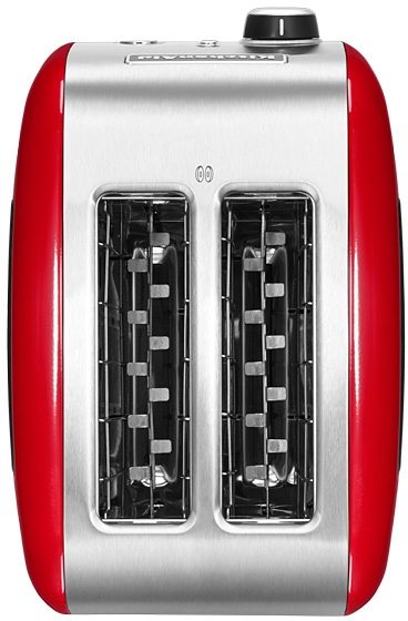 KitchenAid Toaster 5KMT221EER 2 kurze Schlitze für 2 Scheiben 1100 W mit Brötchenaufsatz und Sandwichzange