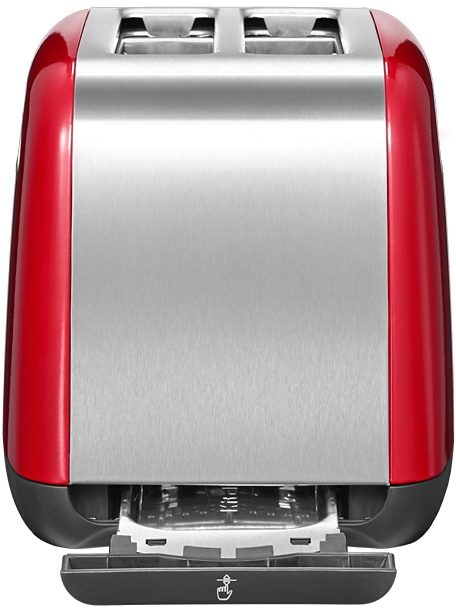 KitchenAid Toaster 5KMT221EER 2 kurze Schlitze für 2 Scheiben 1100 W mit Brötchenaufsatz und Sandwichzange