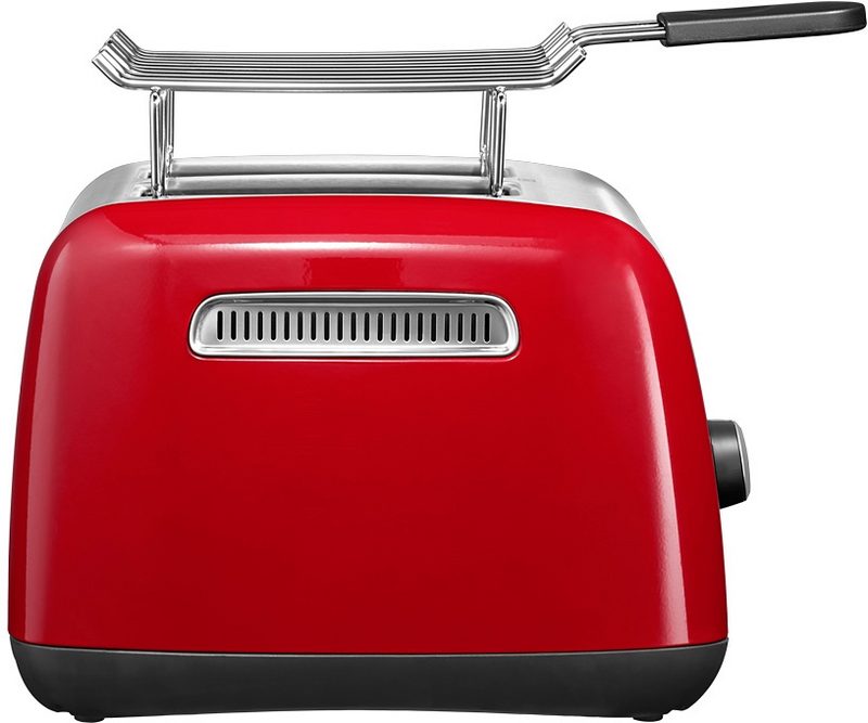 KitchenAid Toaster 5KMT221EER 2 kurze Schlitze für 2 Scheiben 1100 W mit Brötchenaufsatz und Sandwichzange