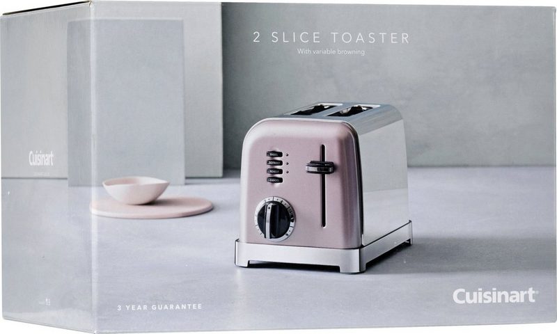 Cuisinart Toaster CPT160PIE für 2 Scheiben 900 W extra breite Toastschlitze Retro Design