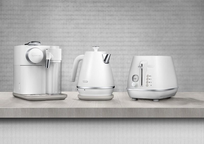 DeLonghi Toaster Distinta Moments CTIN 2103.W – Sunrise White 2 kurze Schlitze für 2 Scheiben 900 W