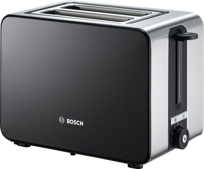 BOSCH Toaster TAT7203 2 kurze Schlitze für 2 Scheiben 1050 W mit Flächenheizung