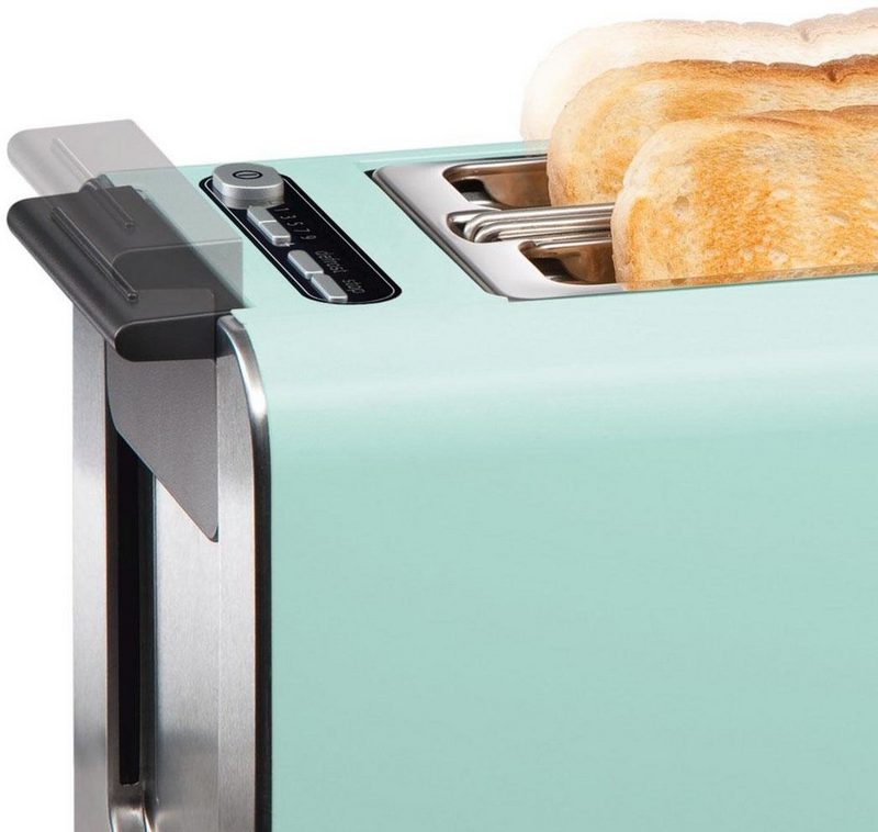 BOSCH Toaster Styline TAT8612 2 kurze Schlitze für 2 Scheiben 860 W mint turquoise-black grey