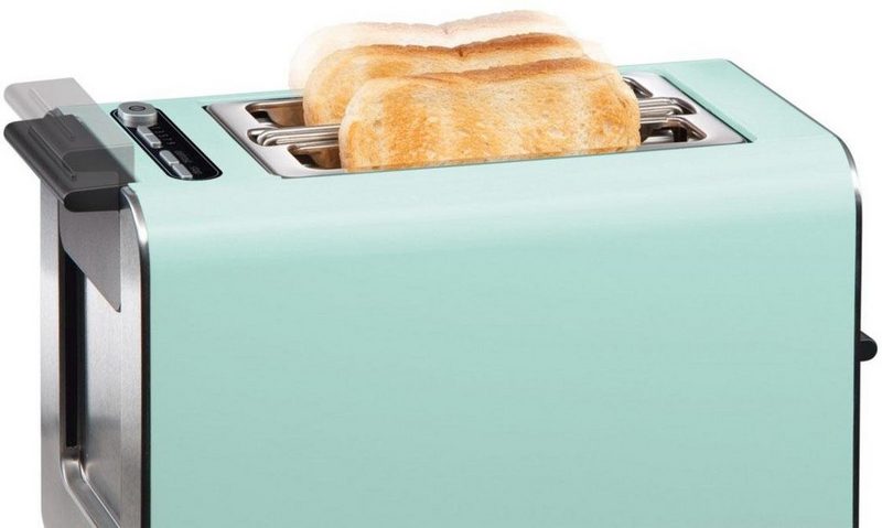 BOSCH Toaster Styline TAT8612 2 kurze Schlitze für 2 Scheiben 860 W mint turquoise-black grey