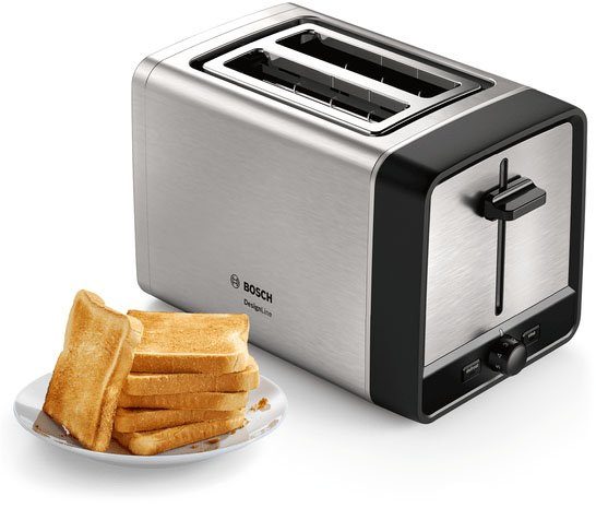 BOSCH Toaster TAT5P420DE DesignLine 2 kurze Schlitze 970 W