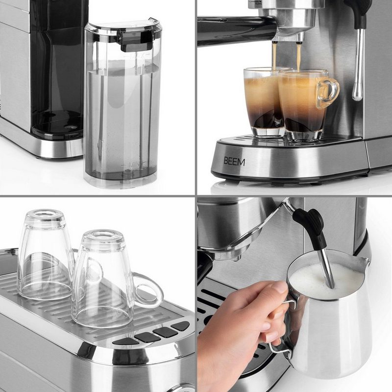 BEEM Siebträgermaschine ESPRESSO-ULTIMATE BARISTA-SET - XXL - silber