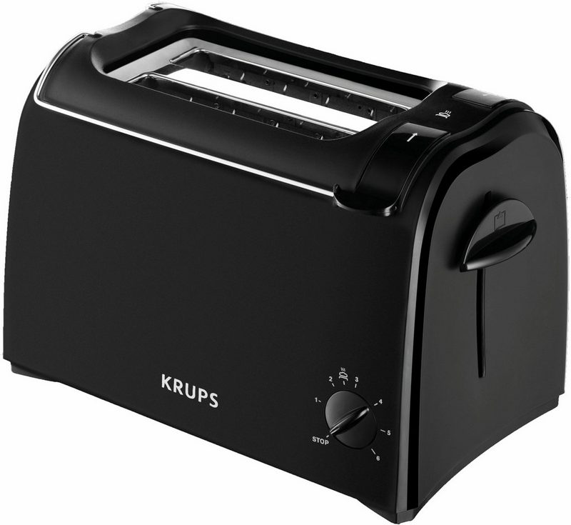 Krups Toaster Pro Aroma KH1518 2 kurze Schlitze für 2 Scheiben 700 W Krümelschublade 6 Bräunungsstufen Hebe-Funktion