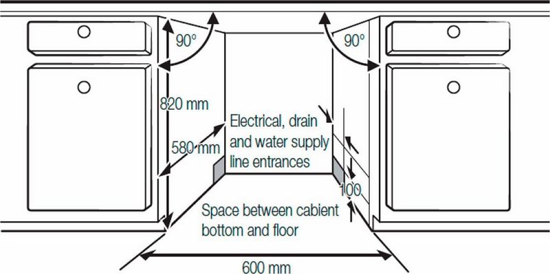 Samsung teilintegrierbarer Geschirrspüler DW60M6040SS 13 Maßgedecke Luftschallemission nur 44 dB(A)