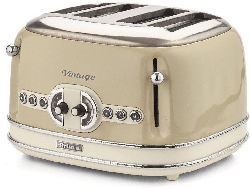 Ariete Toaster Vintage 4 kurze Schlitze für 4 Scheiben 1600 W