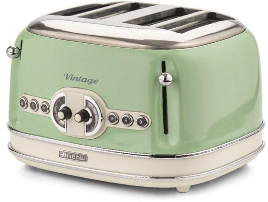 Ariete Toaster Vintage 4 kurze Schlitze für 4 Scheiben 1630 W grün