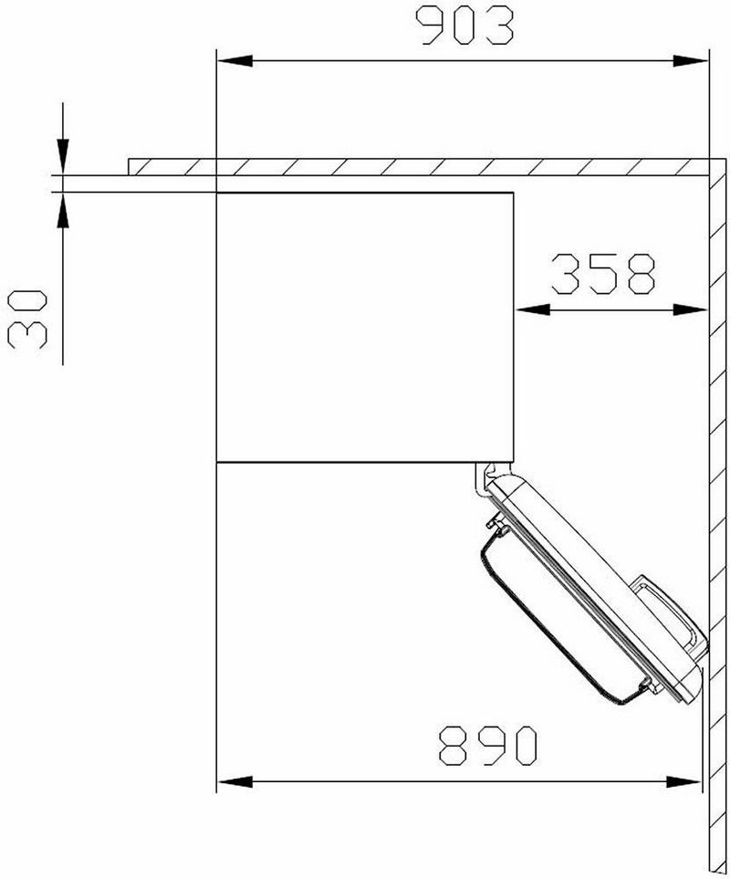 Amica Table Top Kühlschrank KS 15613 Y 86 cm hoch 55 cm breit