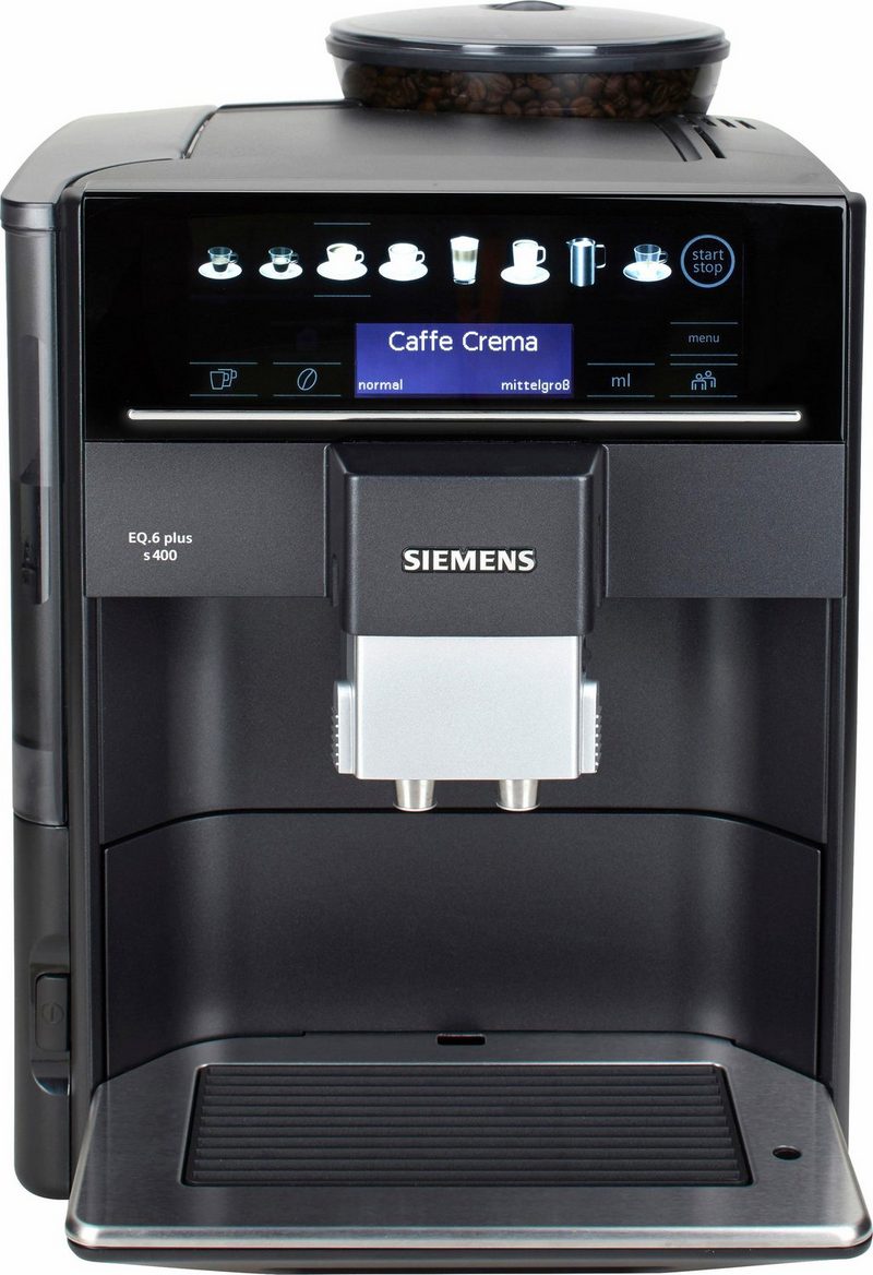 SIEMENS Kaffeevollautomat EQ.6 plus s400 TE654509DE automatische Reinigung 2 individuelle Profile inkl. Milchbehälter im Wert von UVP 4990