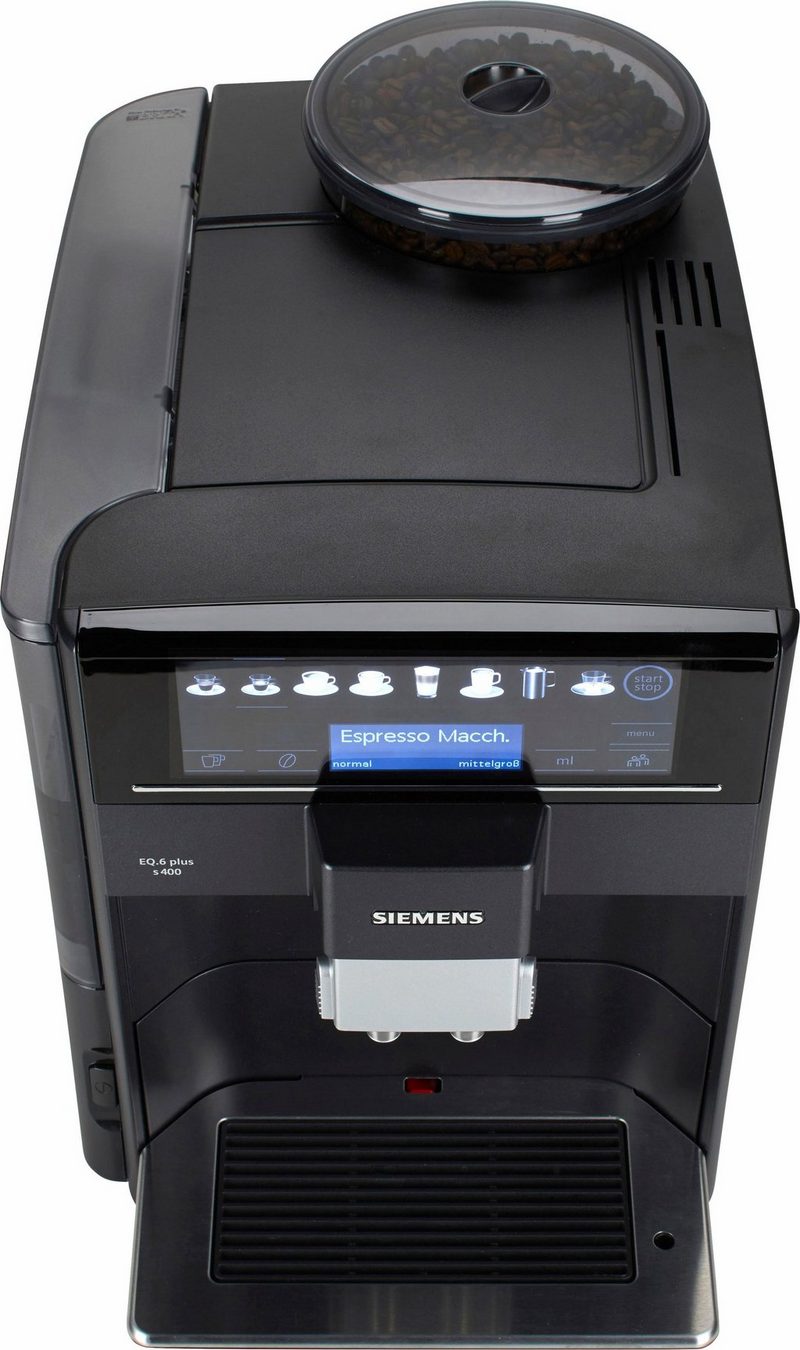 SIEMENS Kaffeevollautomat EQ.6 plus s400 TE654509DE automatische Reinigung 2 individuelle Profile inkl. Milchbehälter im Wert von UVP 4990