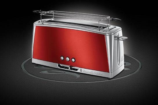 RUSSELL HOBBS Toaster Luna Solar Red 23250-56 1 langer Schlitz für 2 Scheiben 1420 W