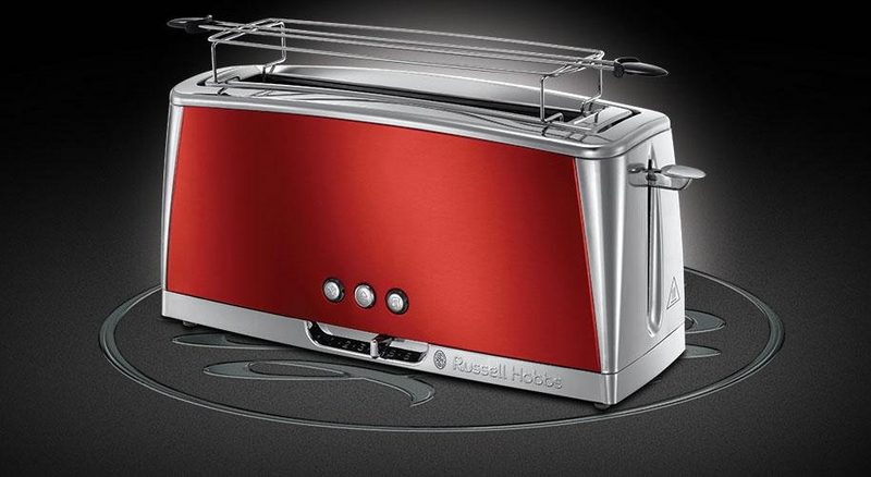 RUSSELL HOBBS Toaster Luna Solar Red 23250-56 1 langer Schlitz für 2 Scheiben 1420 W