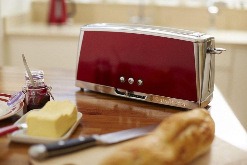 RUSSELL HOBBS Toaster Luna Solar Red 23250-56 1 langer Schlitz für 2 Scheiben 1420 W