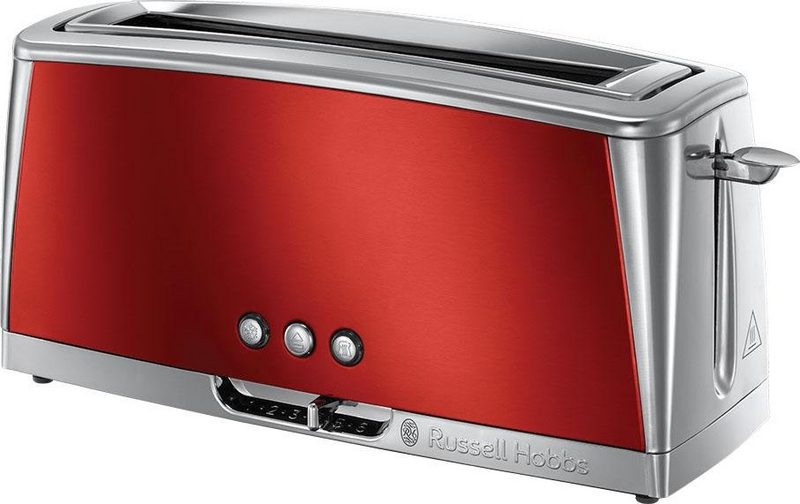 RUSSELL HOBBS Toaster Luna Solar Red 23250-56 1 langer Schlitz für 2 Scheiben 1420 W