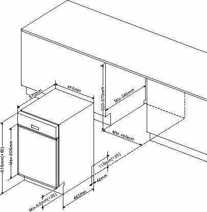 Amica teilintegrierbarer Geschirrspüler EGSP 14695-1 E 9 Maßgedecke LED-Display