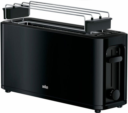 Braun Toaster HT 3110 BK 1 langer Schlitz für 2 Scheiben 1000 W