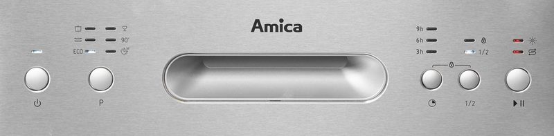 Amica Standgeschirrspüler GSP 14844-1 E 10 Maßgedecke LED-Display