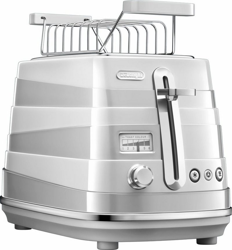 DeLonghi Toaster Avvolta CTA 2103.W 2 kurze Schlitze für 2 Scheiben 900 W