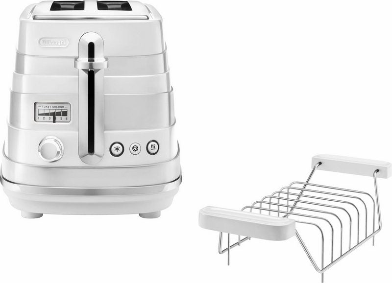 DeLonghi Toaster Avvolta CTA 2103.W 2 kurze Schlitze für 2 Scheiben 900 W