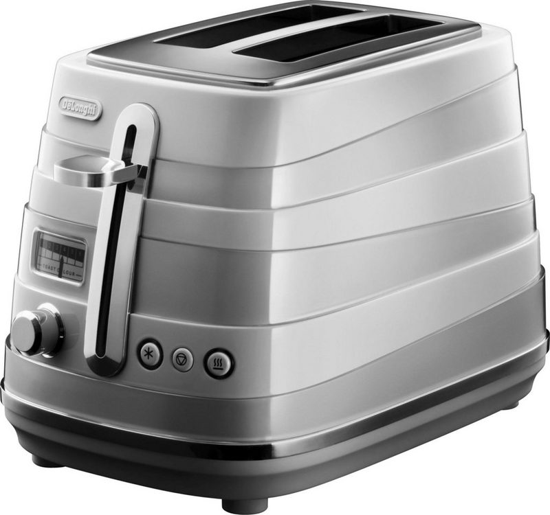 DeLonghi Toaster Avvolta CTA 2103.W 2 kurze Schlitze für 2 Scheiben 900 W