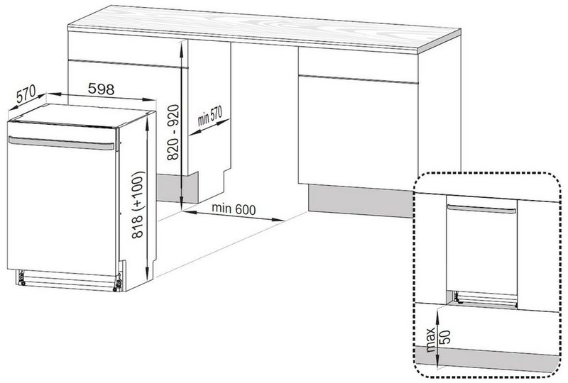 BEKO Unterbaugeschirrspüler DUN6634FX2 14 Maßgedecke mit TrayWash-Funktion