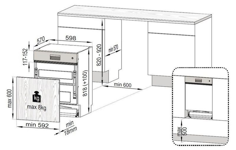 BEKO teilintegrierbarer Geschirrspüler DSN6634FX2 14 Maßgedecke mit TrayWash-Funktion