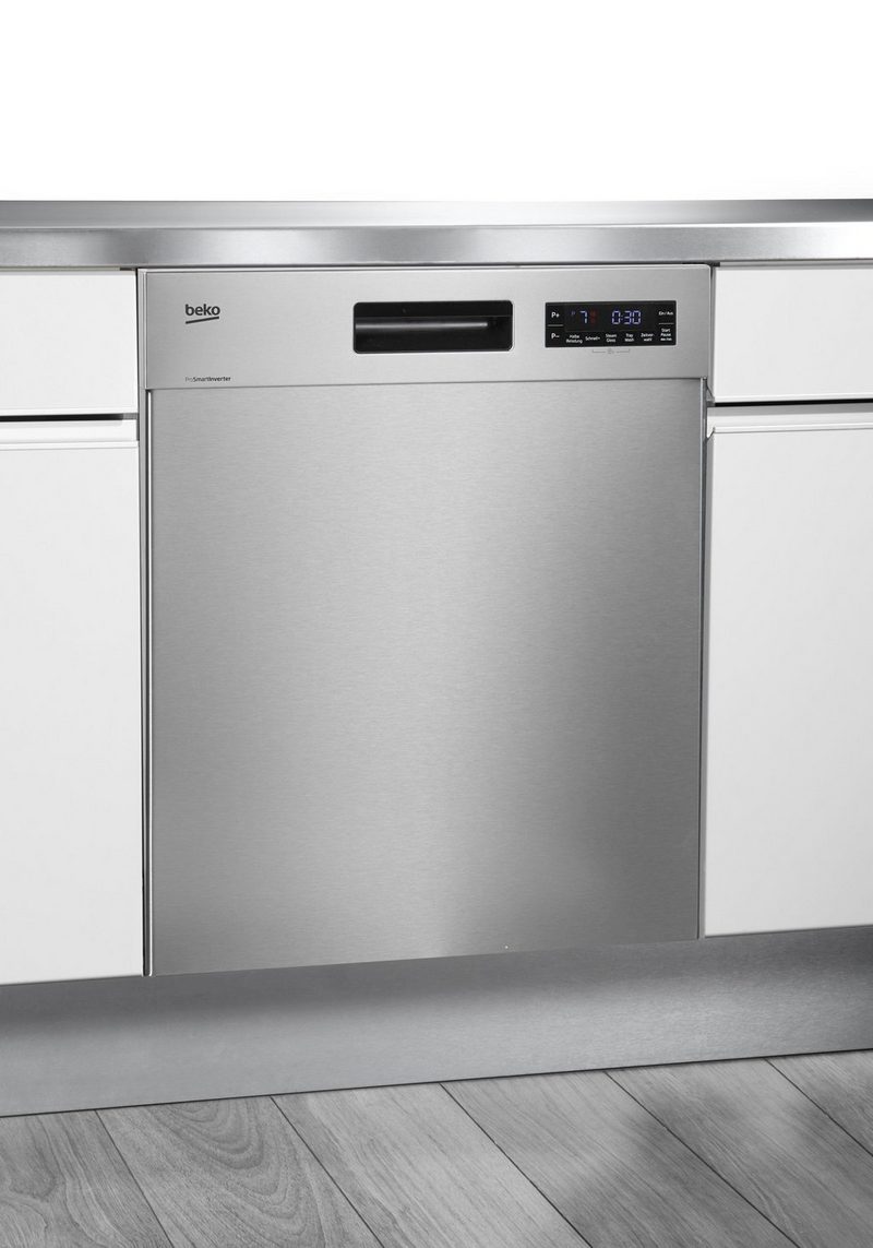 BEKO Unterbaugeschirrspüler DUN6634FX2 14 Maßgedecke mit TrayWash-Funktion