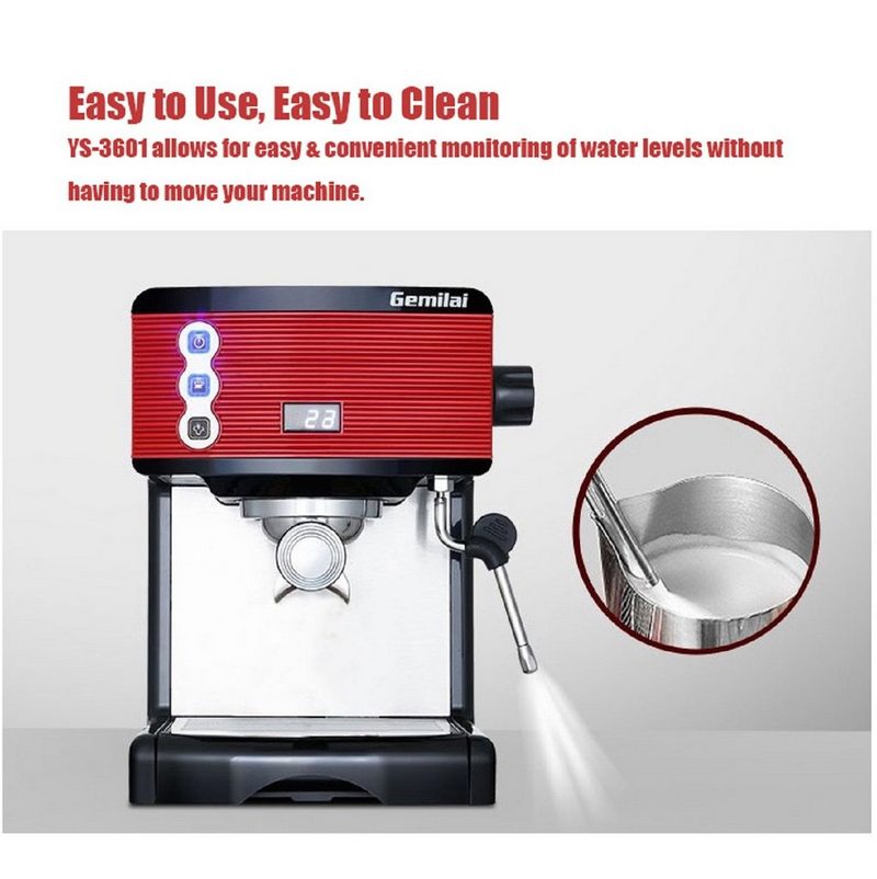 YOSHAN Espressomaschine Semi automatische Espresso Machine 3601 GM Korbfilter Durchmesser 58mm