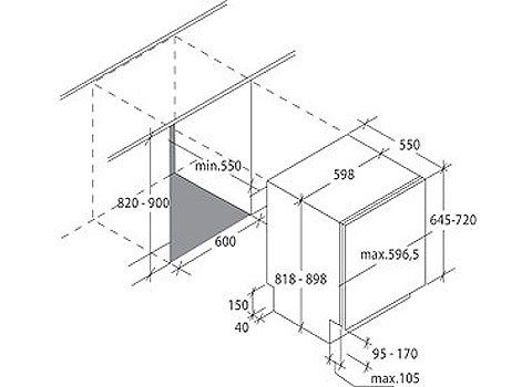 Candy vollintegrierbarer Geschirrspüler CDIN 2D360PBR 13 Maßgedecke