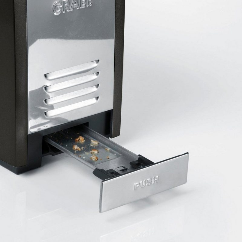 Graef Toaster TO 92 schwarz-matt 1 langer Schlitz für 2 Scheiben 880 W