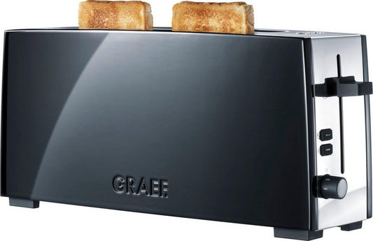 Graef Toaster TO 92 schwarz-matt 1 langer Schlitz für 2 Scheiben 880 W