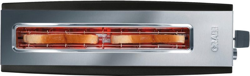 Graef Toaster TO 92 schwarz-matt 1 langer Schlitz für 2 Scheiben 880 W