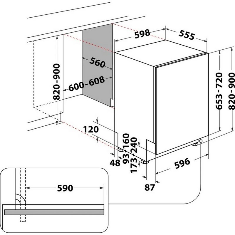 BAUKNECHT vollintegrierbarer Geschirrspüler BCIO 3C33 EC 9.5 l 14 Maßgedecke Sensor-Programm Extrem leise Active Dry