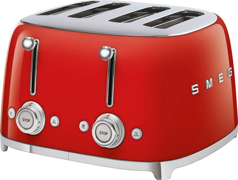 Smeg Toaster TSF03RDEU 4 kurze Schlitze 3000 W